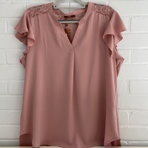 New with tags womens blush/mauve color dress top size xl